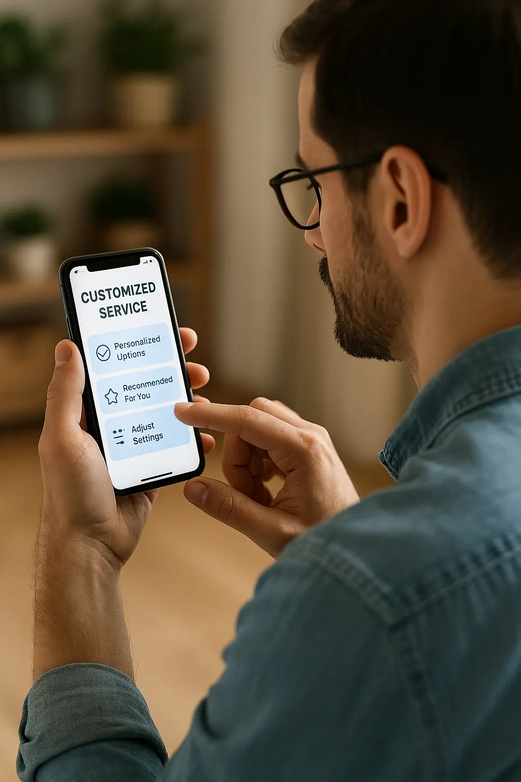 Persona usando un smartphone